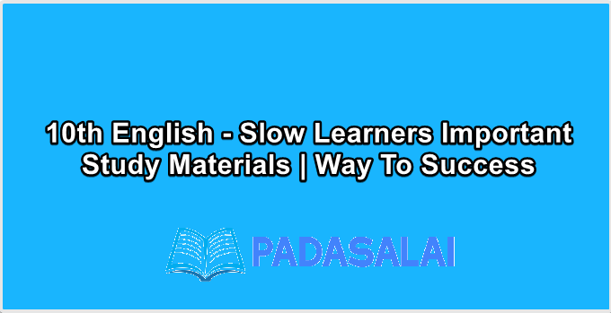 Th Std English Slow Learners Important Study Materials Way To Success Hot Sex Picture